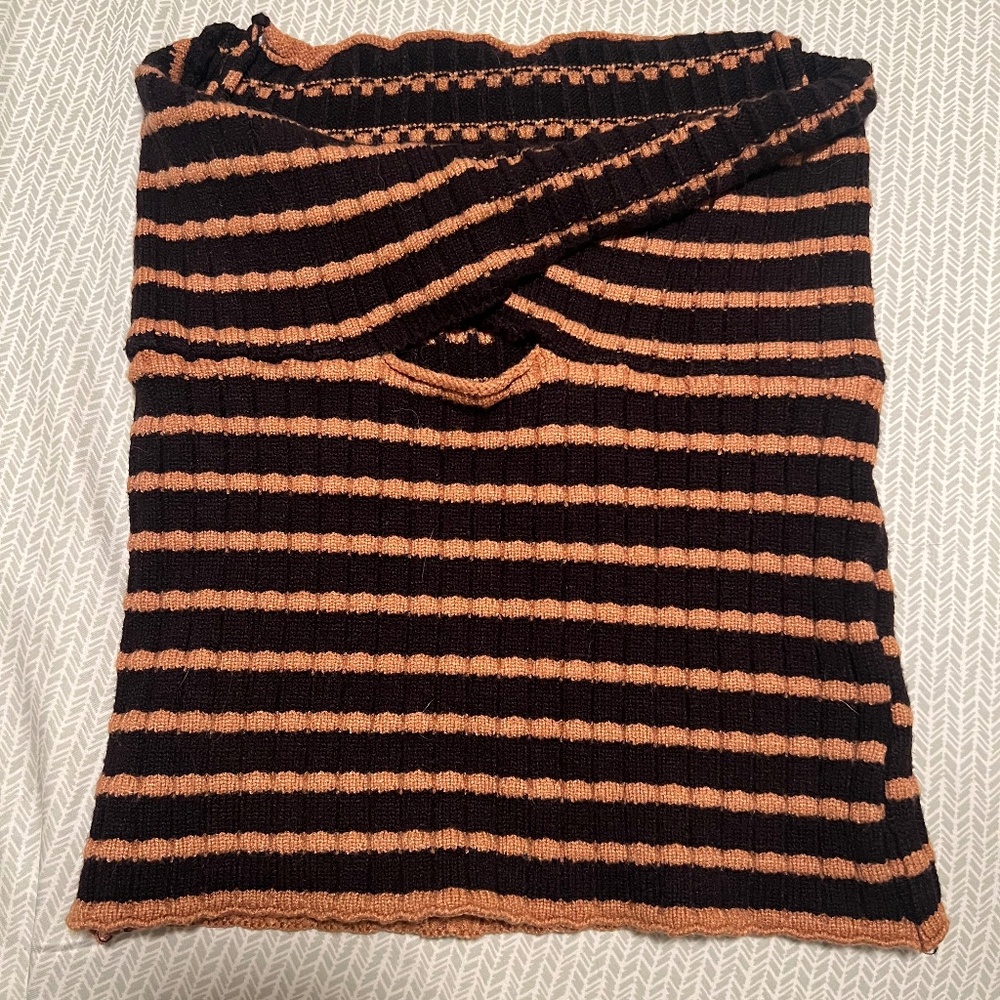 Orange and Black Tube Top